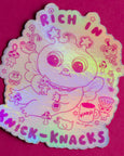 Tom Bingham x Pinky's - Rich In Knick-Knacks Holographic Sticker