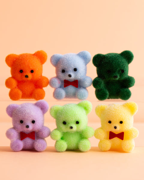 Miniature Flocked Teddies