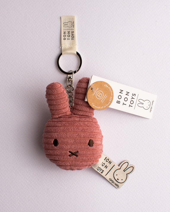 Miffy - Flat Keychain - Corduroy Dusty Pink