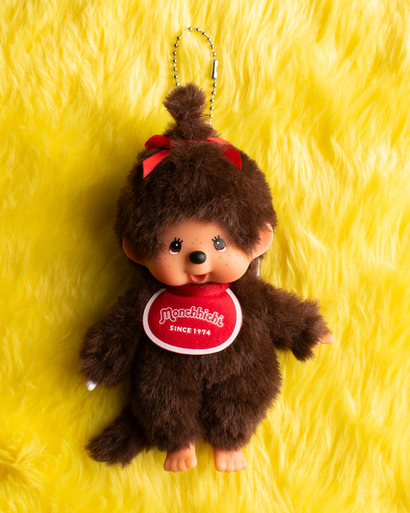 Monchhichi -  Girl  - Brown Key Chain