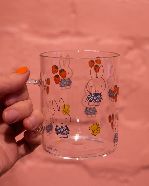 Miffy - Glass Mug - Strawberry