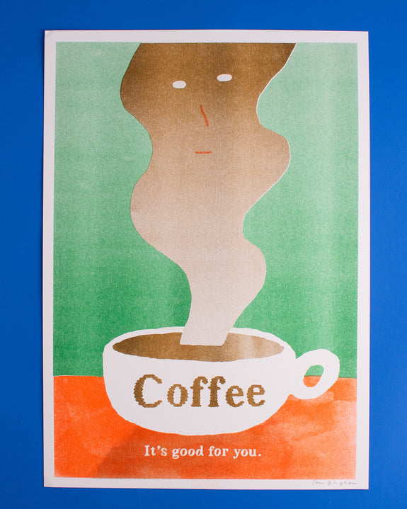 Tom Bingham - A3 Risograph Print - Coffee