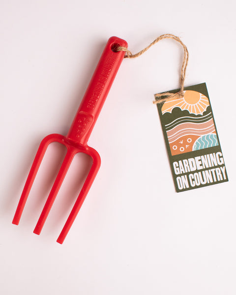 Gardening on Country - Chicky Kids Garden Fork - Red Earth