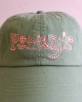 Pinky's Cap - Pink on Green