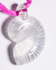 Kate Dansey - Nautilus Pendant - Pink Cord