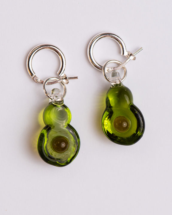 Jean Riley - Fernando Hoops (Avocado) - Sterling Silver