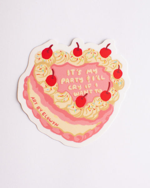 It's My Party and I'll Cry if I Want to - Cake Sticker