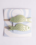 Winona Irene - Barrette Set - Fish Jade Green