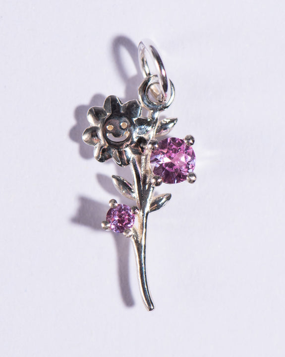 Jake Cheeseman Necklace - Silver Smiley Flower Pendant