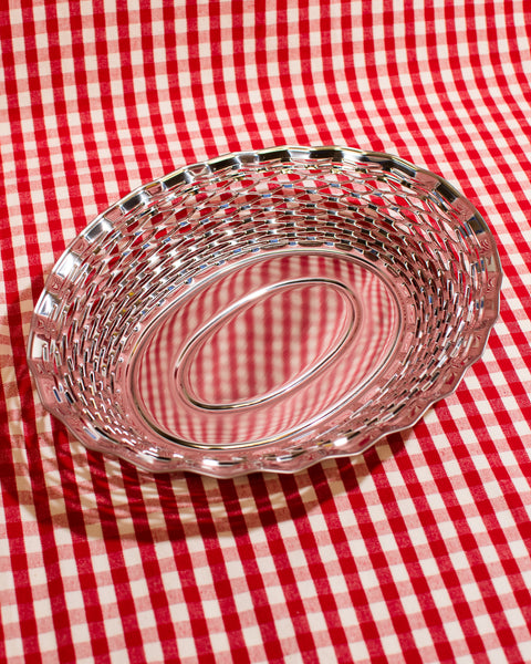 Roger Orfèvre - Oval Metal Food Basket - Large - Stainless Steel