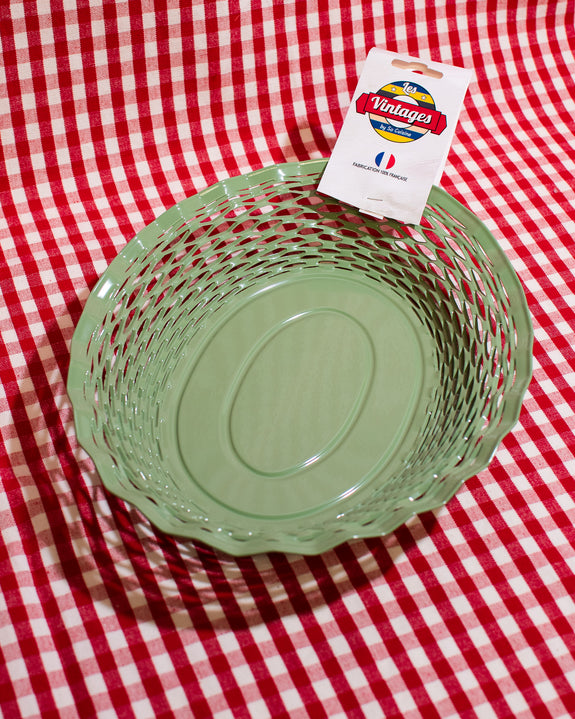 Roger Orfèvre - Oval Metal Food Basket - Large - Pastel Green