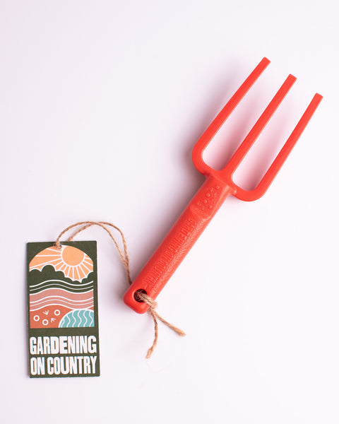 Gardening on Country - Chicky Kids Garden Fork - Dingo Orange