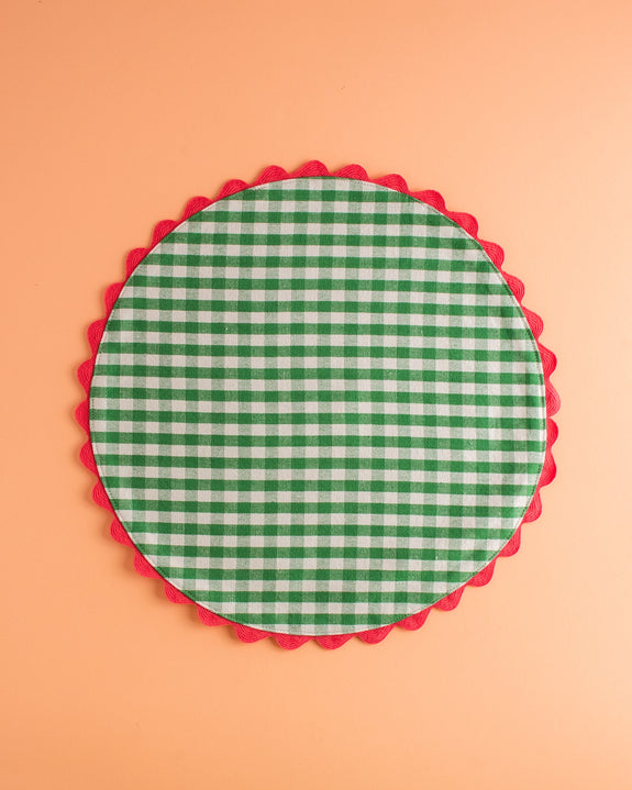 Mardi Powell - Placemat - Green and Pink Ricrac