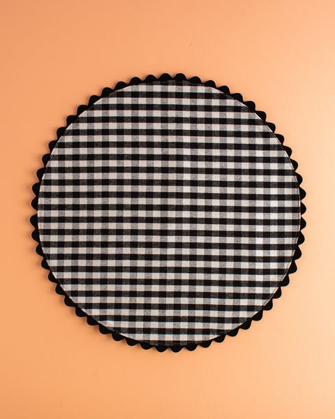 Mardi Powell - Placemat - Black/white and Black Ricrac