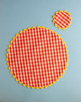 Mardi Powell - Coaster - Red and Yellow Ricrac