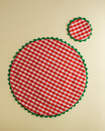 Mardi Powell - Coaster - Red and Green Ricrac