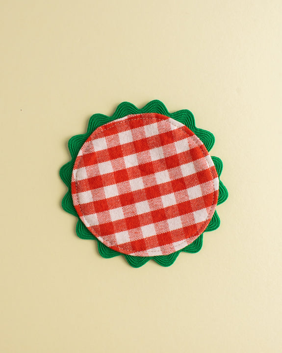 Mardi Powell - Coaster - Red and Green Ricrac