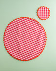 Mardi Powell - Coaster - Pink and Orange Ricrac