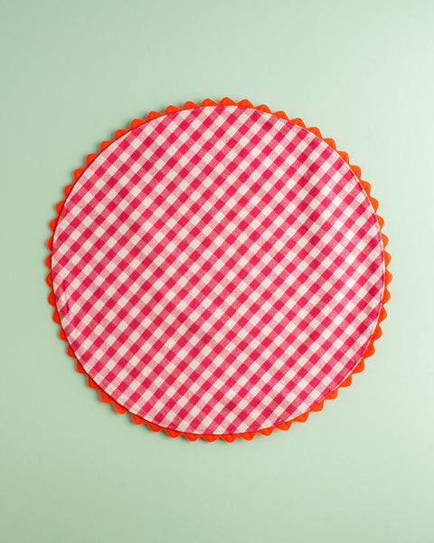 Mardi Powell - Placemat - Pink and Orange Ricrac