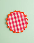 Mardi Powell - Coaster - Pink and Orange Ricrac