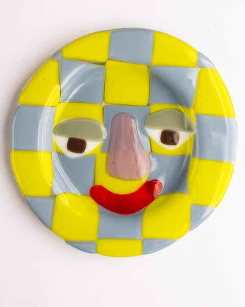 Lawn Bowls - 16cm Glass Plate - Check