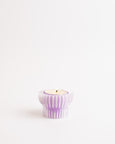 Warren & Laetitia - Double Candle Holder -Short - Violet