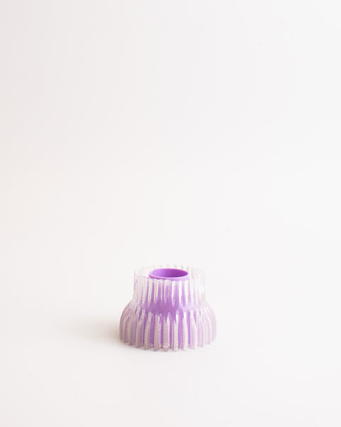 Warren & Laetitia - Double Candle Holder -Short - Violet