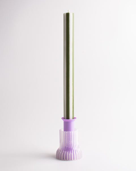 Warren & Laetitia - Double Candle Holder (Tall) - Violet