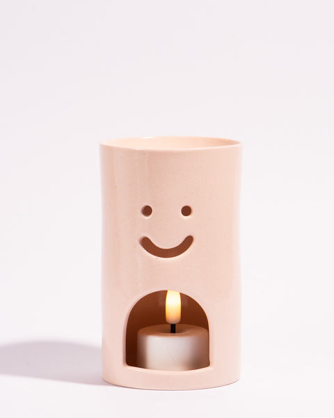 Shuh - Smiley Ceramic Oil Burner - Pink