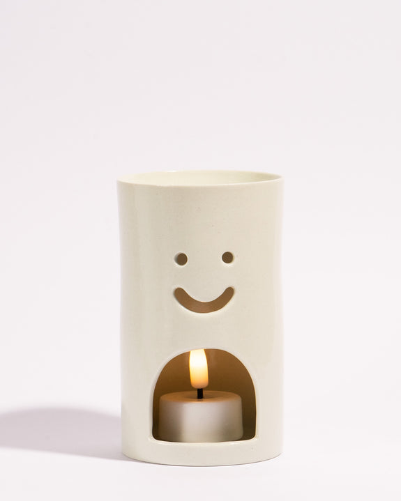 Shuh - Smiley Ceramic Oil Burner - Light Green