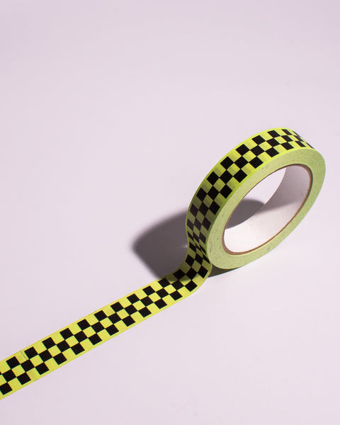 Petra Boase - Eco Paper Adhesive Tape - 50m - Apple Green Chequer