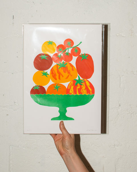 Alice Oehr - Tomato Table Piece Riso Print - A3