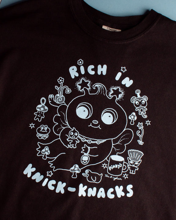 Tom Bingham x Pinky's - Rich in Knick-Knacks Tee - Black
