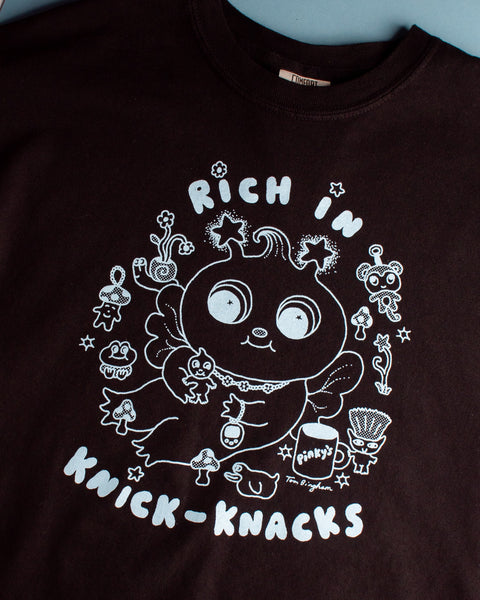 Tom Bingham x Pinky's - Rich in Knick-Knacks Tee - Black