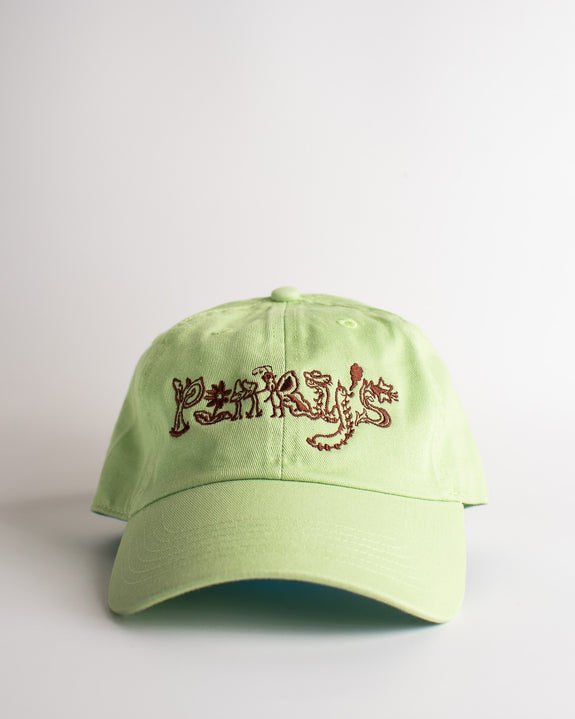 Pinky's Cap - Brown on Lime Green