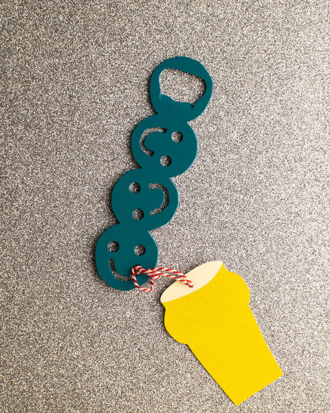 We are out of Office - Cheersie Bottle Opener - Teal