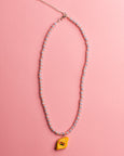 Pansy x Emily Green Ceramic Charm Necklace - Lemon