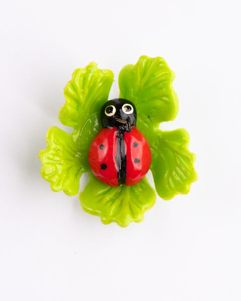 Weird Magnets - Ladybug on Leaf