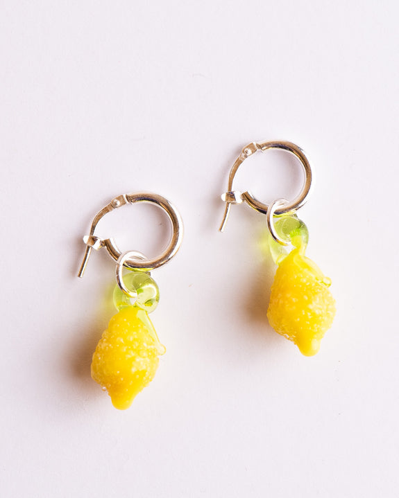 Jean Riley - Cecilia Hoops (Lemons) - Sterling Silver