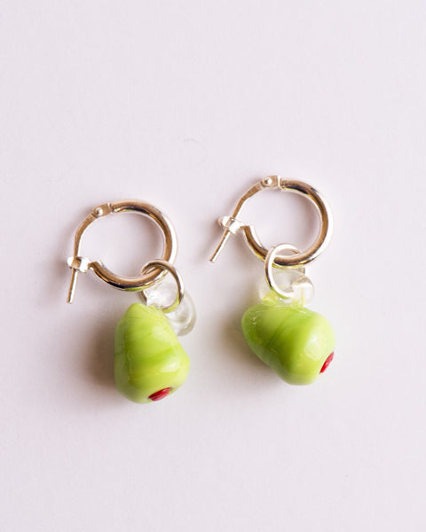 Jean Riley - Olivia Hoops (Olives) - Sterling Silver – Pinky's Melbourne