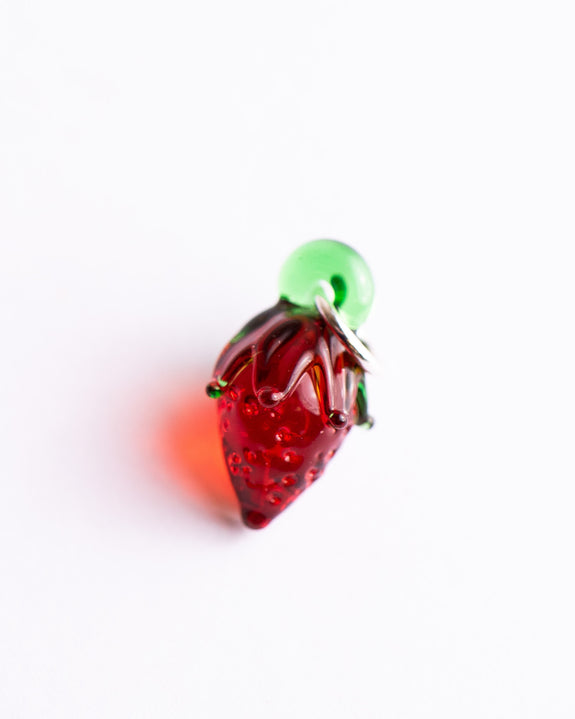 Jean Riley - Glass Charm - Strawberry