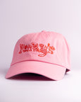 Pinky's Cap - Red on Pink