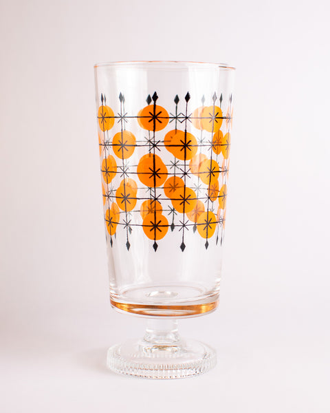 Aderia - Retro Glass Tumbler with Stem - Fence Lattice