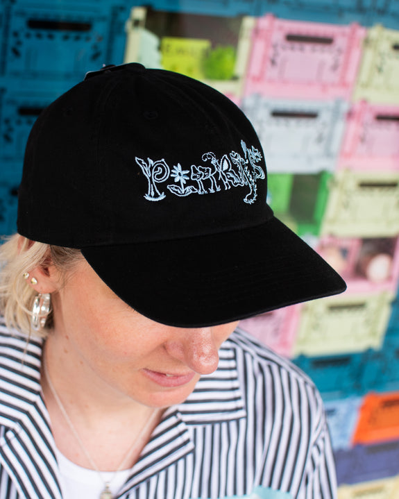 Pinky's Cap - Light Blue on Black