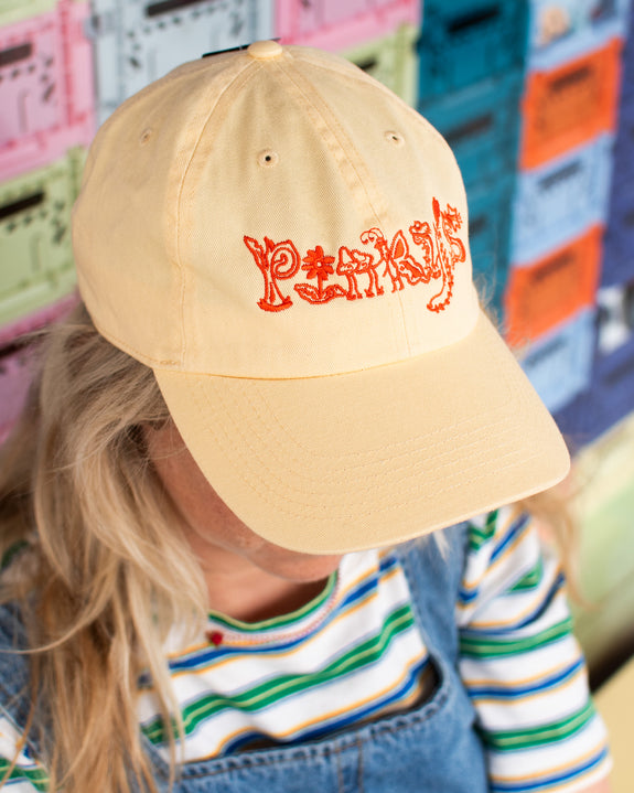 Pinky's Cap - Orange on Yellow