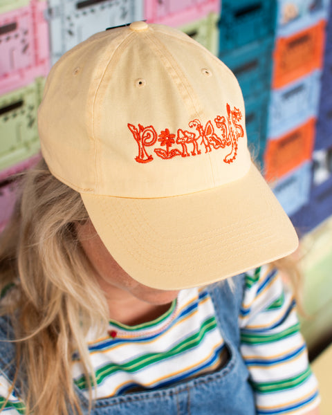 Pinky's Cap - Orange on Yellow