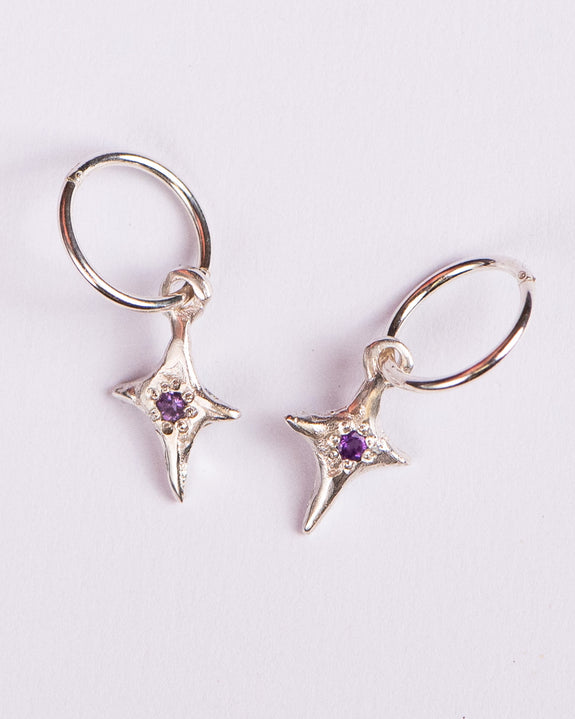 Camille Paloma Walton - Little Star Earrings - Amethyst