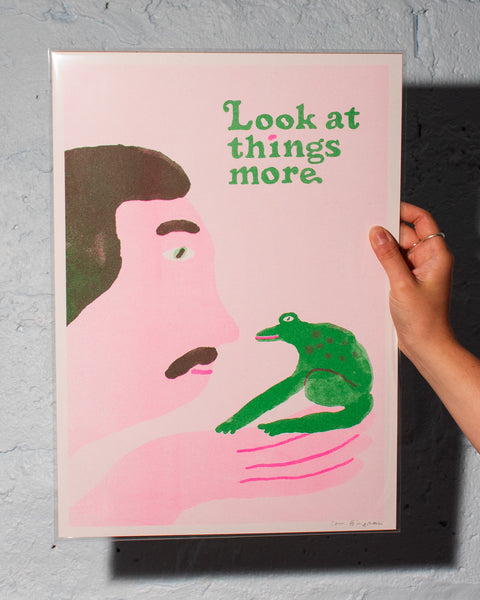 Tom Bingham - A3 Risograph Print - Look at Things More