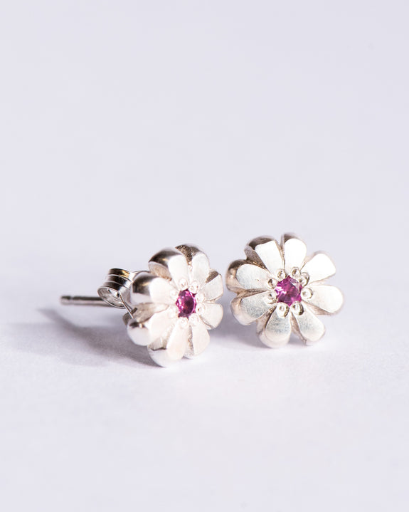 Camille Paloma Walton - Marigold Stud Earrings - Rhodolite Garnet