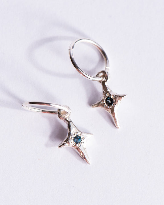 Camille Paloma Walton - Little Star Earrings - London Blue Topaz